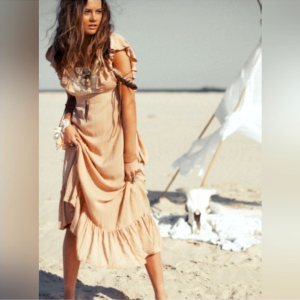 Spell and the Gypsy Collective RARE ivory Woodstock dress vintage